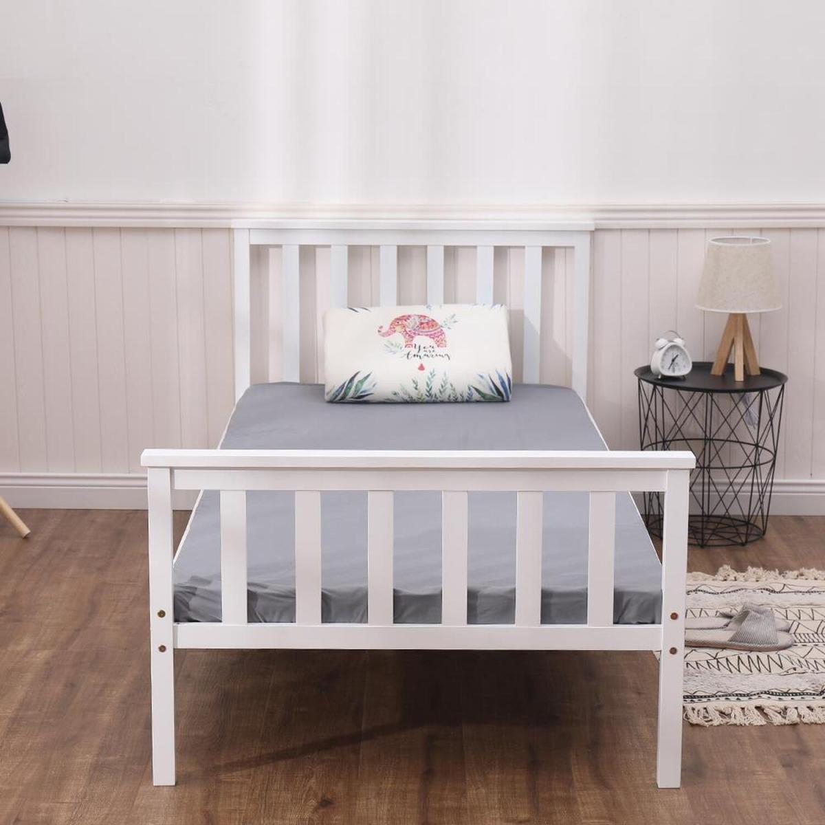Florida Slatted Wooden Bed Frame - White / Single – image 2