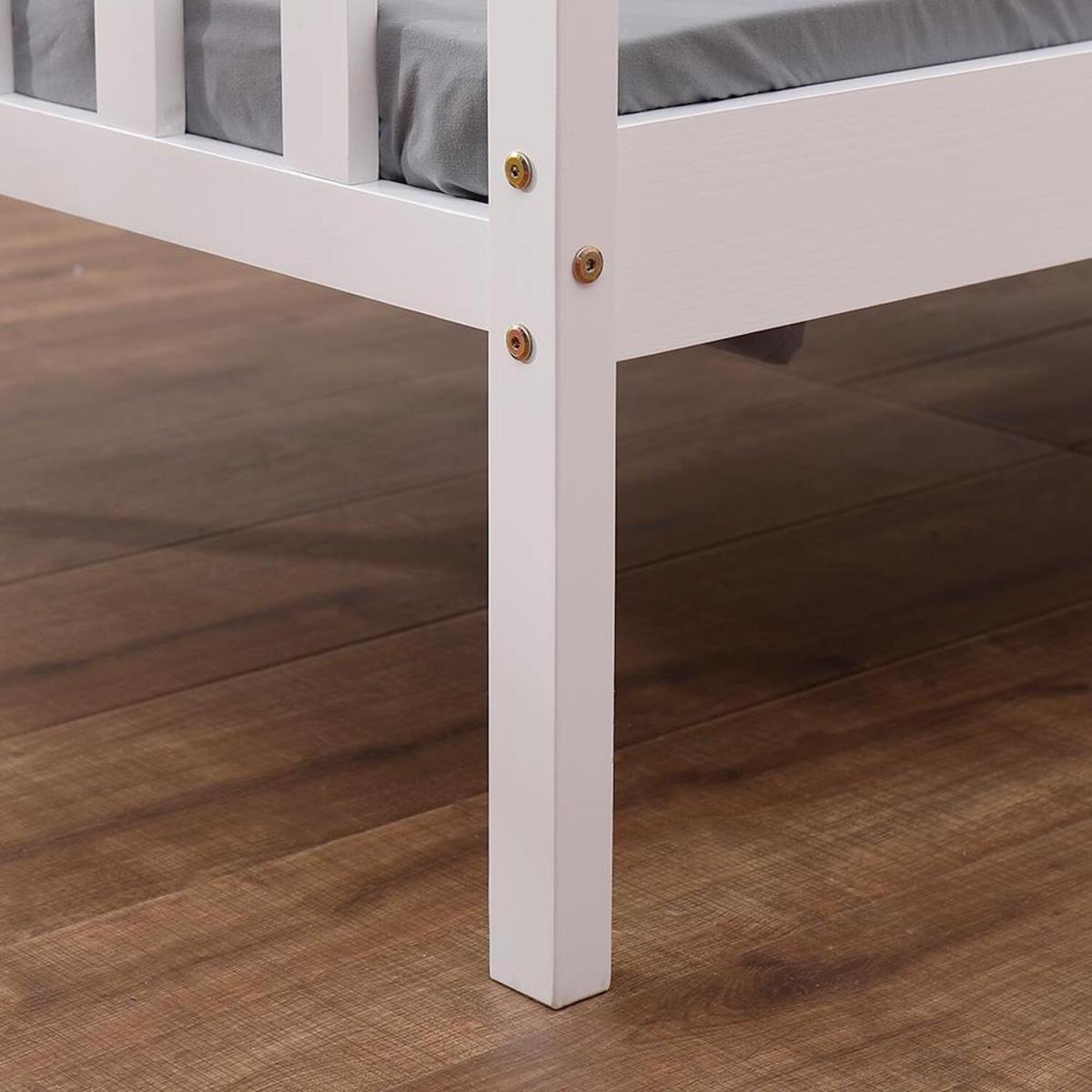 Florida Slatted Wooden Bed Frame - White / Single – image 4