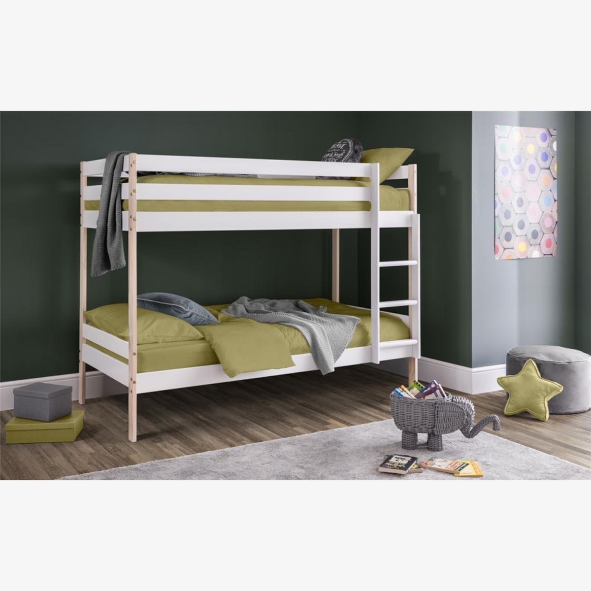 Classic Single 2 Tone Design Bunk Bed - White – image 1