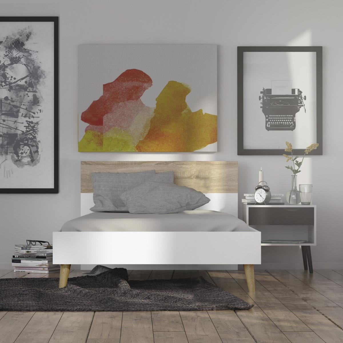 Oslo Euro Bed - White and Oak / Single – image 8