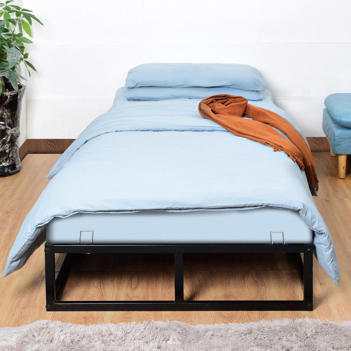 Extra Strong Metal Platform Bed Frame - Black / Single – image 9