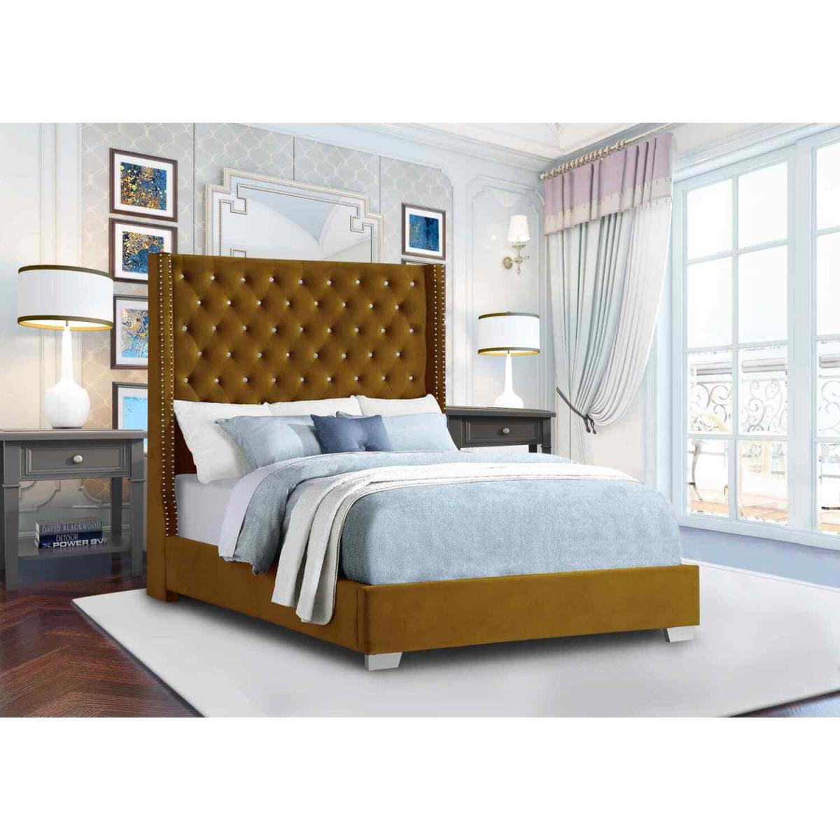 Noah Upholstered Plush Velvet Bed Frame - Grey / Single – image 2