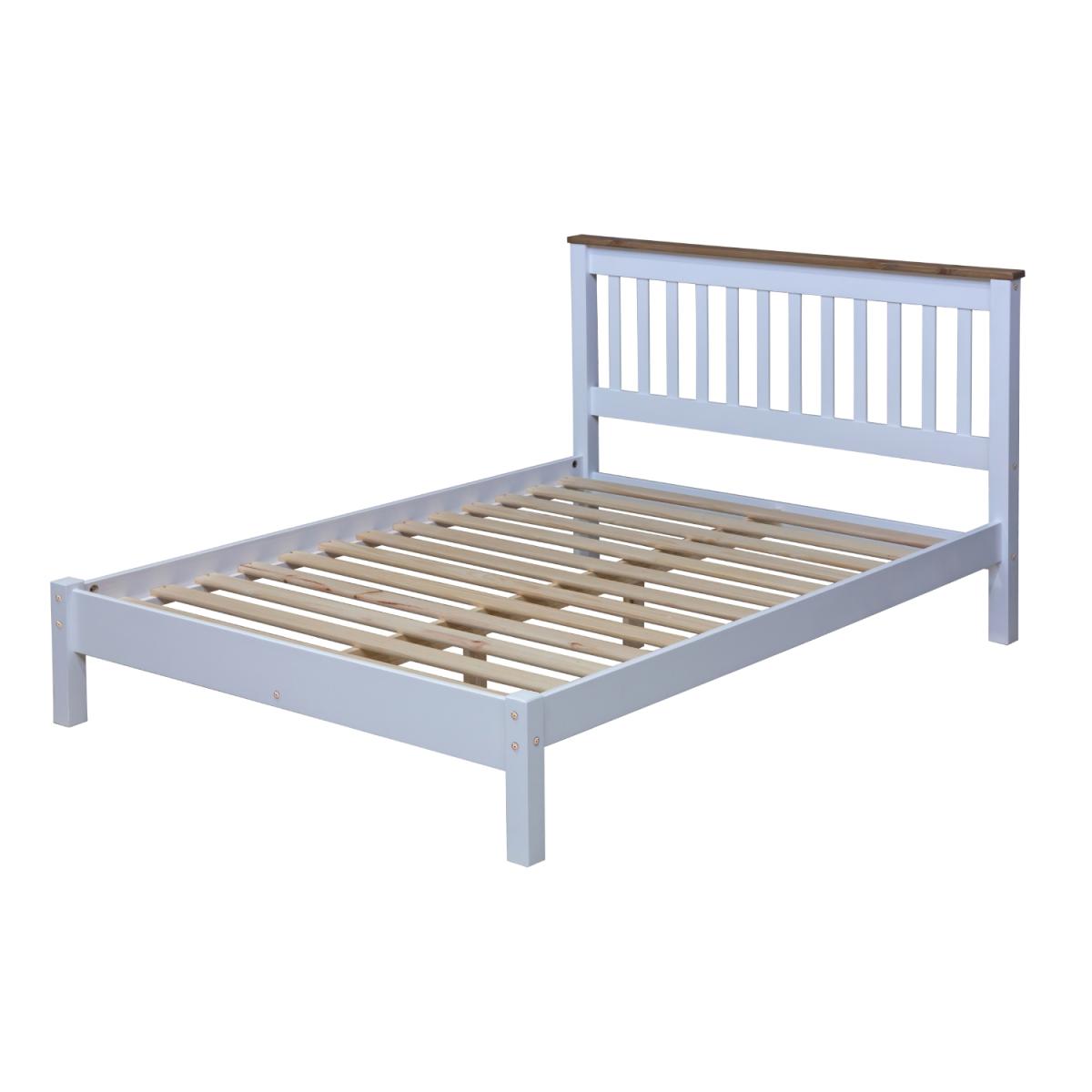 Capri Slatted Low End Bed Frame - White / Single – image 2