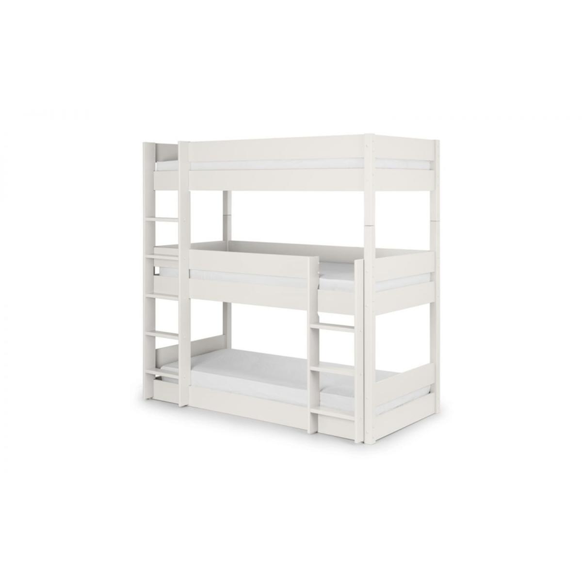 Single Premium Triple Bunk Bed - Surf White – image 3