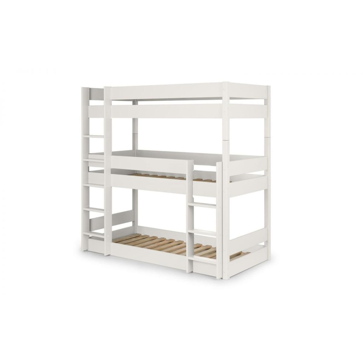 Single Premium Triple Bunk Bed - Surf White – image 4