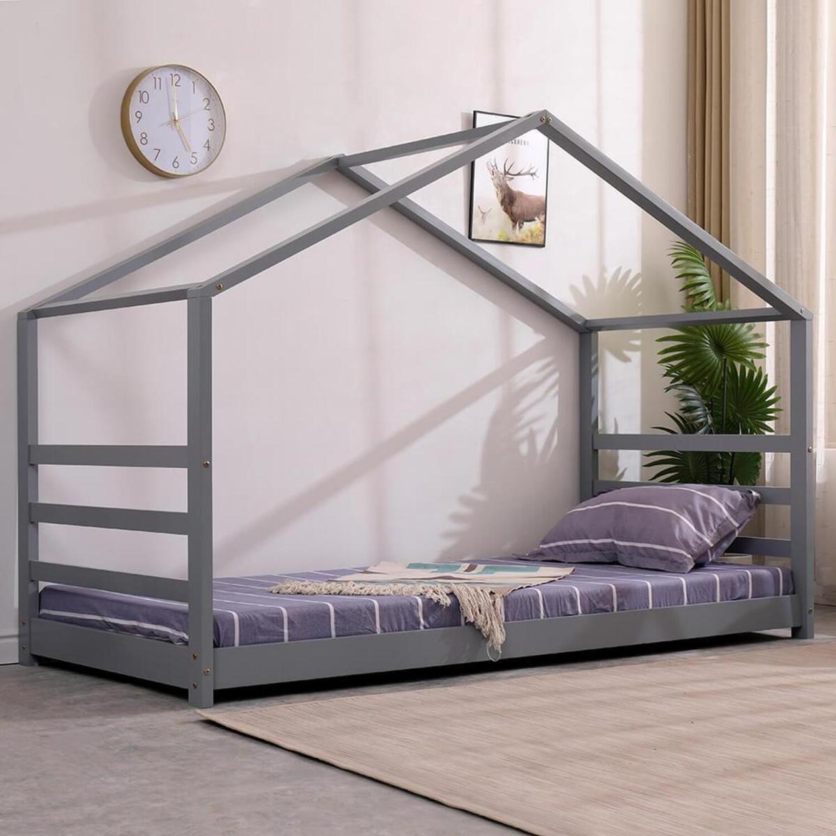 Home Single Bed Frame - Grey – image 6