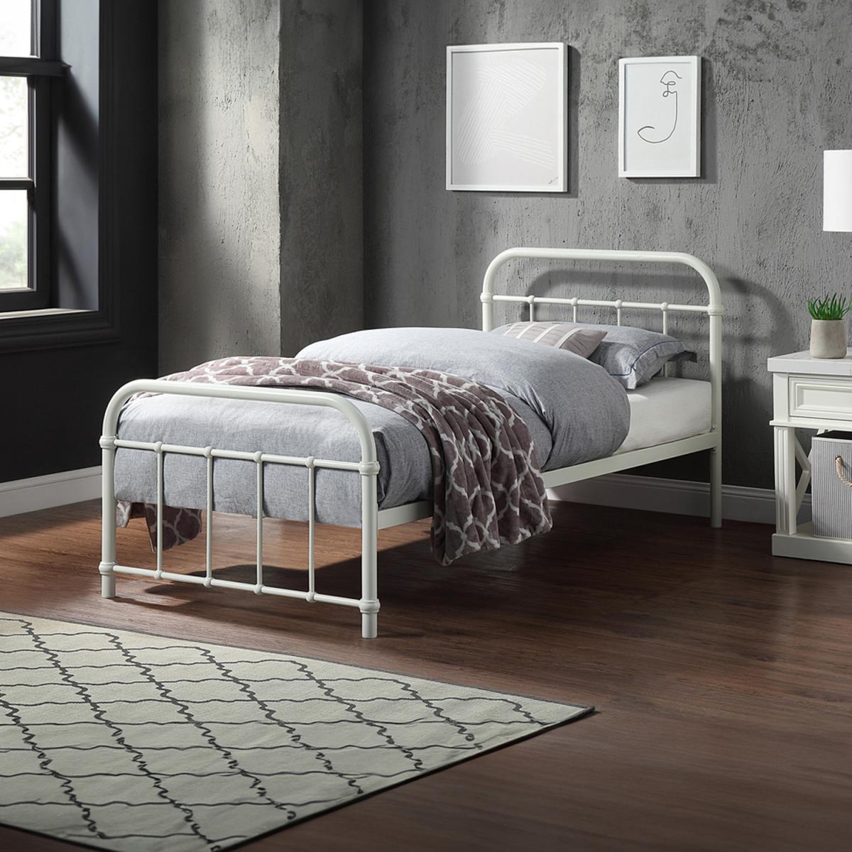Tewin Vintage Hospital Style Metal Bed Frame - Black / Single – image 3