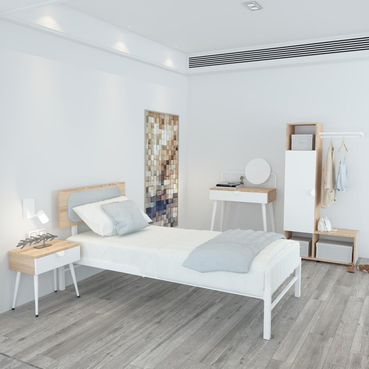 Krell Single Bed Frame - White, Sonomo – image 1