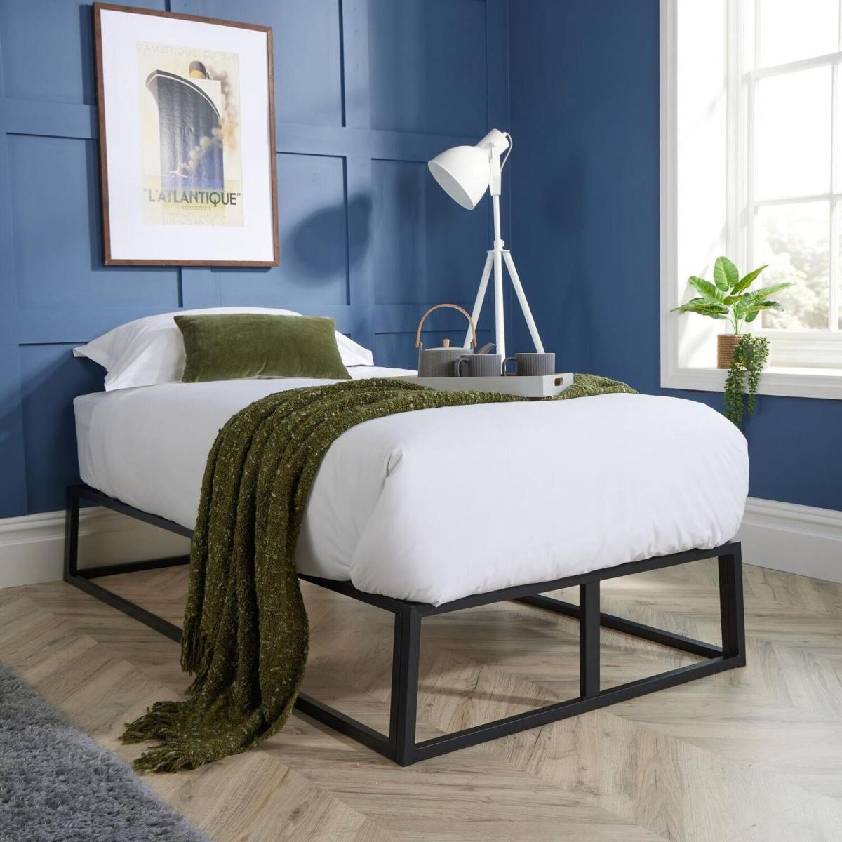 Platform Metal Bed Frame - Black / Single – image 2