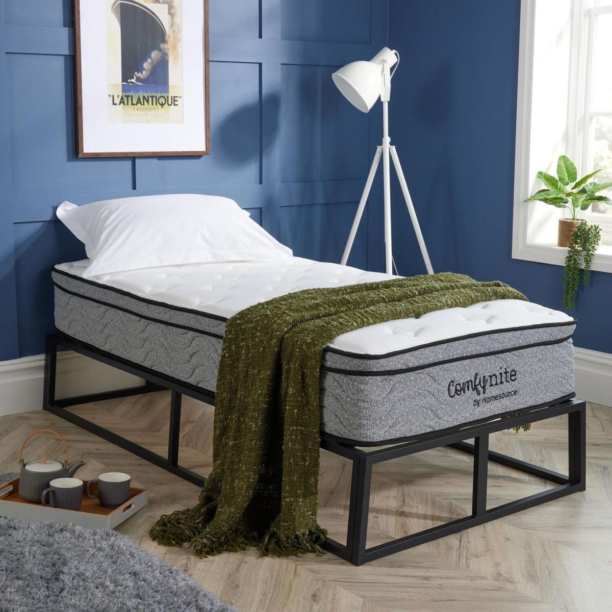 Platform Metal Bed Frame - Black / Single – image 3