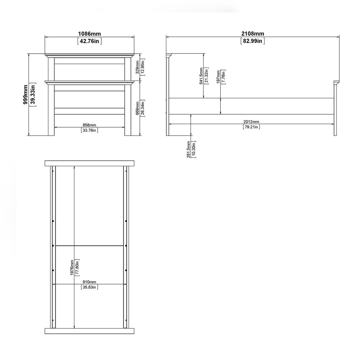 Paris Bed - White / Single – image 19
