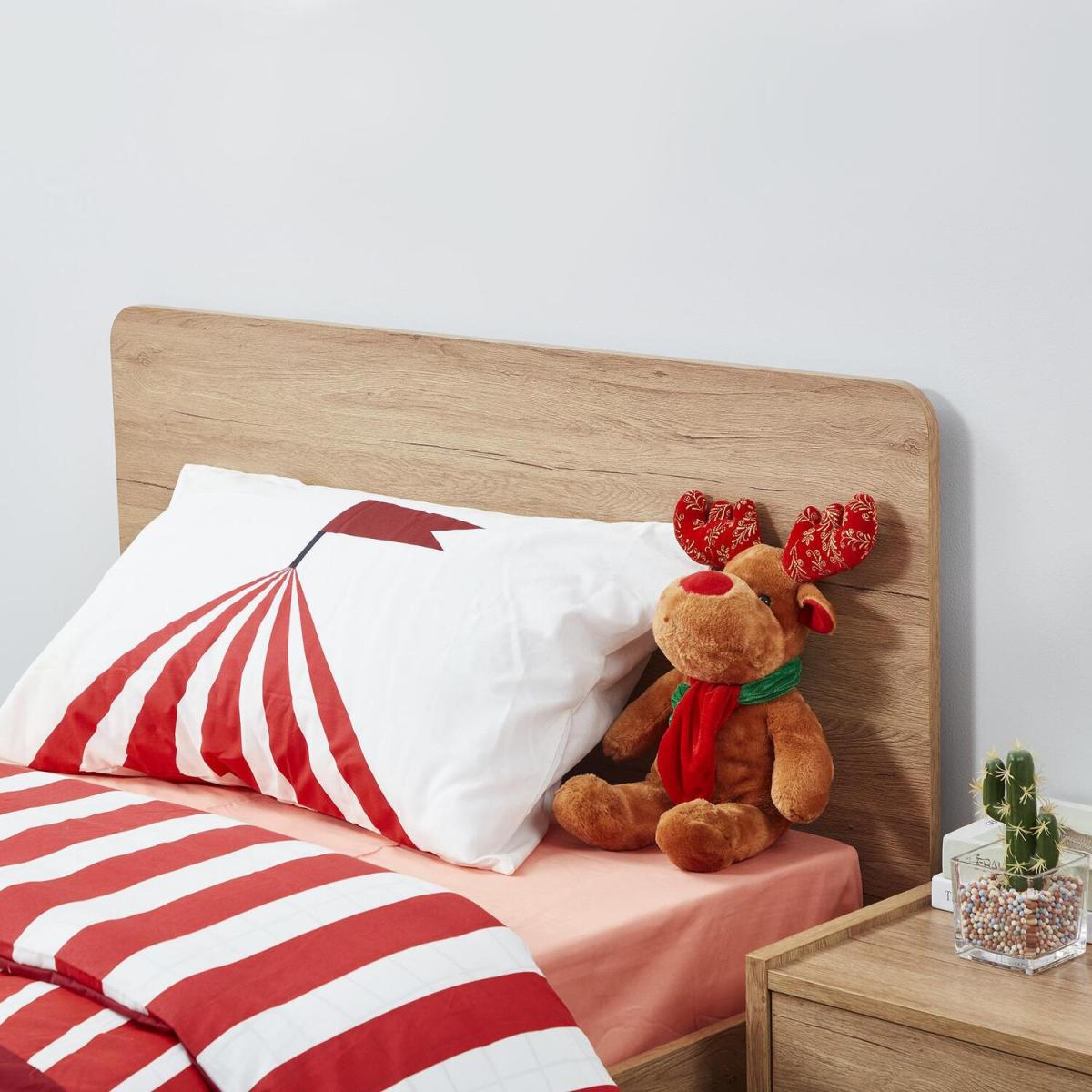 Broughton Single Wooden Bed Frame - White, Oak – image 3