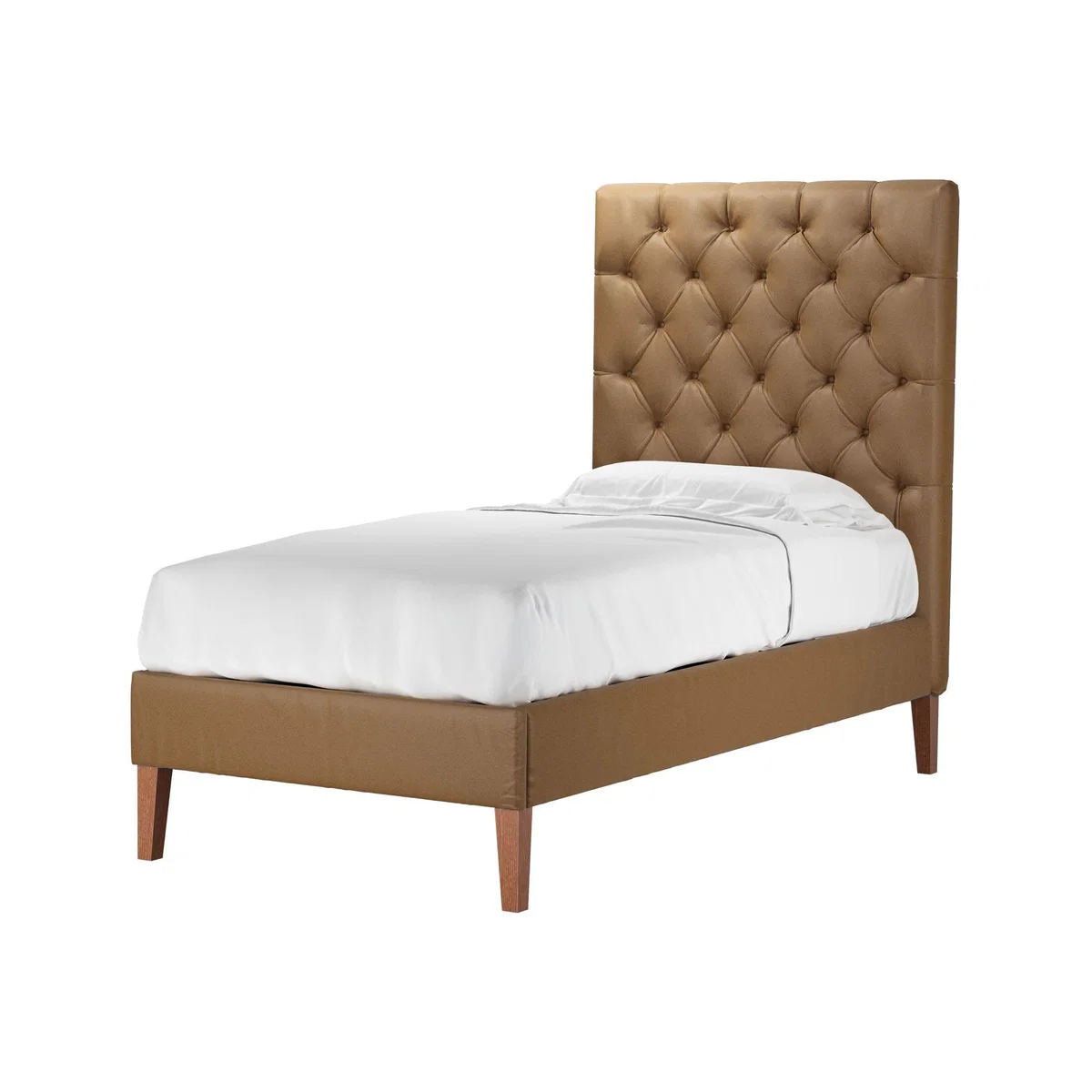 Rosalie 150cm Single Bed in Spiced Honey Soft Leather - sofa.com – image 1