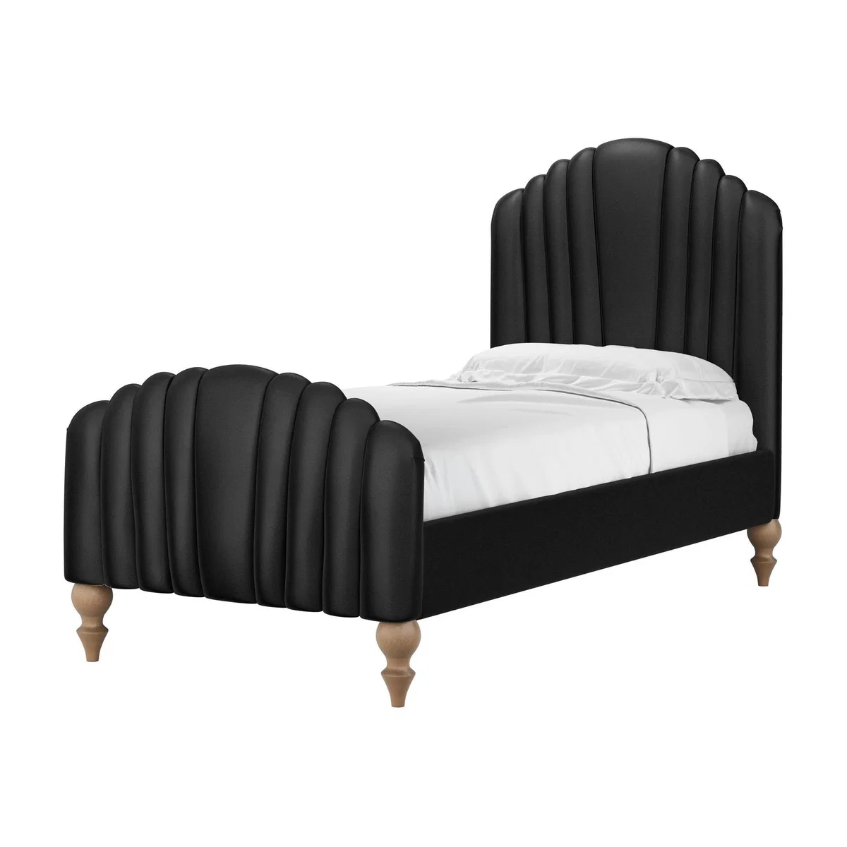 Bella Single Bed in Smoke Soft Leather - sofa.com – image 1