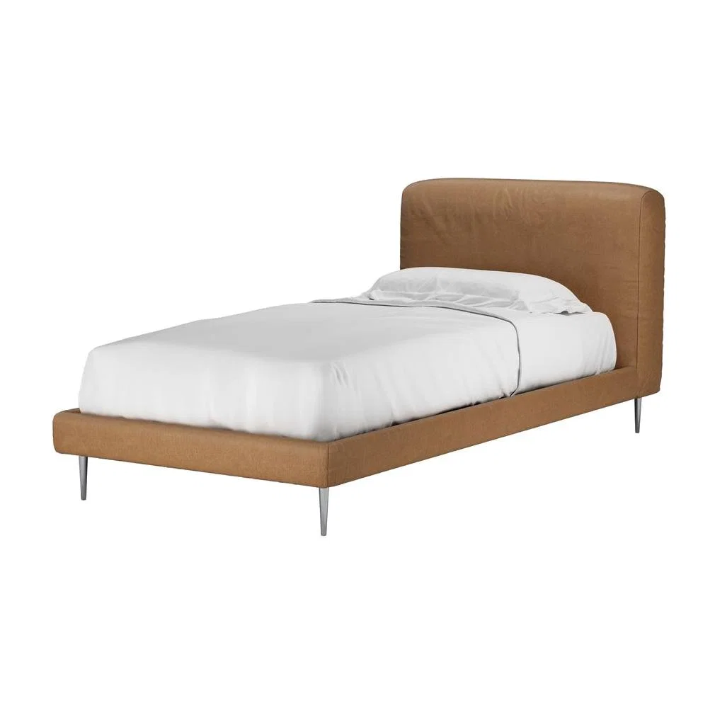 Lucy Single Bed in Saddle Antique Leather - sofa.com – image 1
