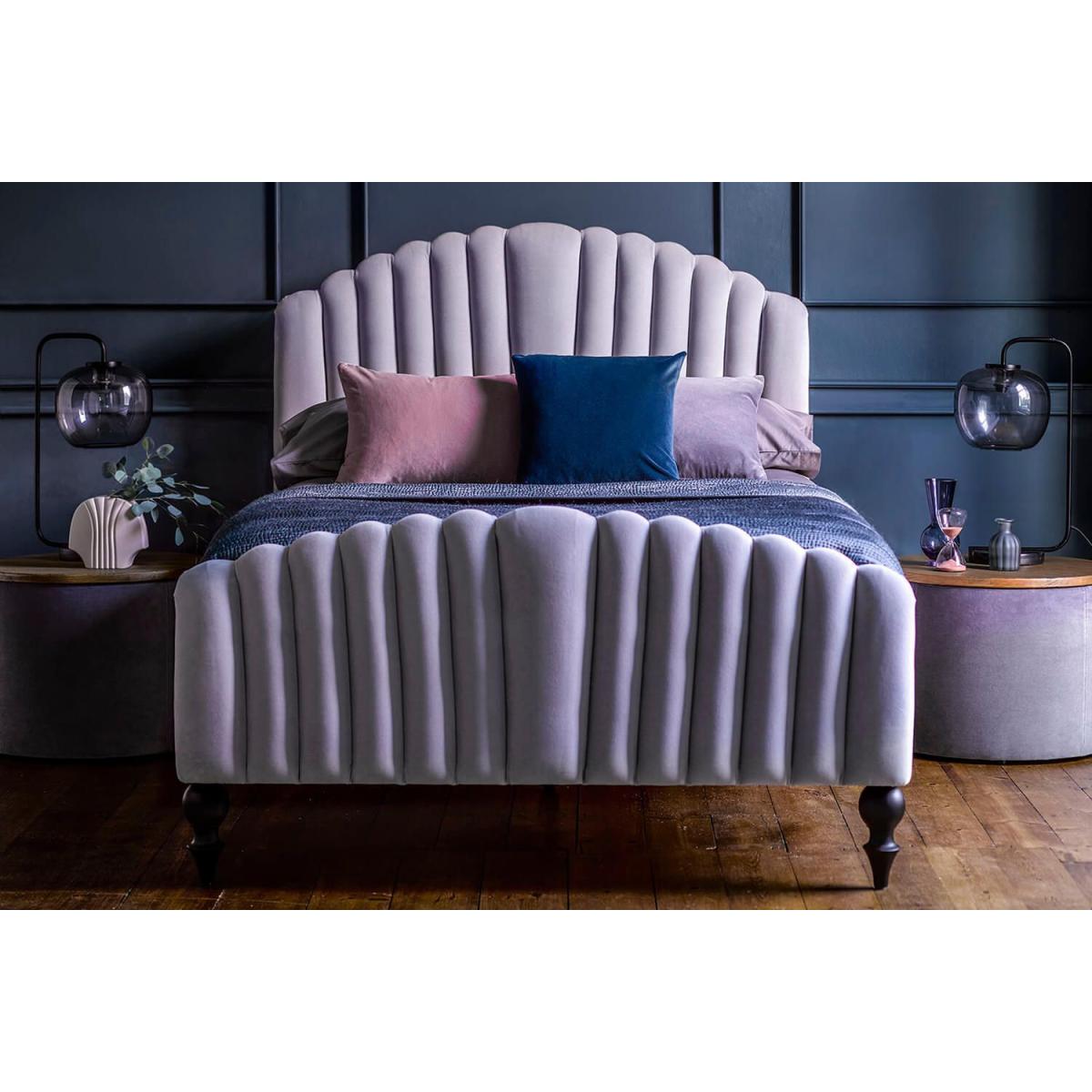 Bella Single Bed in Persian Rose Smart Velvet – image 2