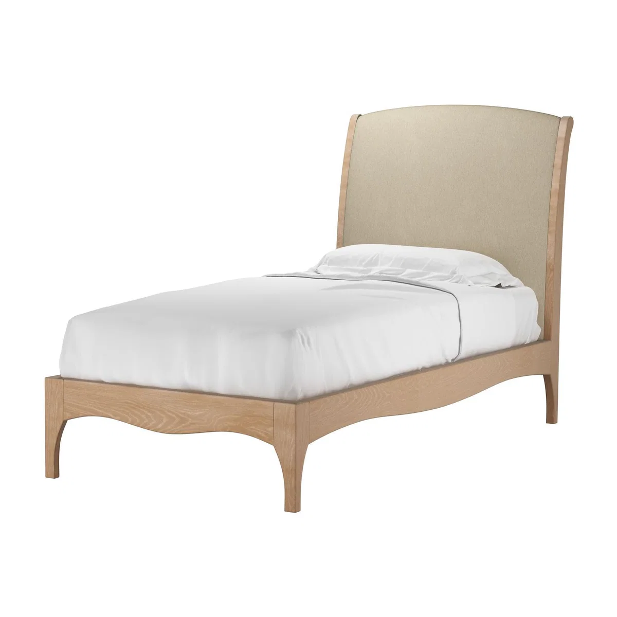 Emilia Single Bed in White Sands Soft Chenille - sofa.com – image 1