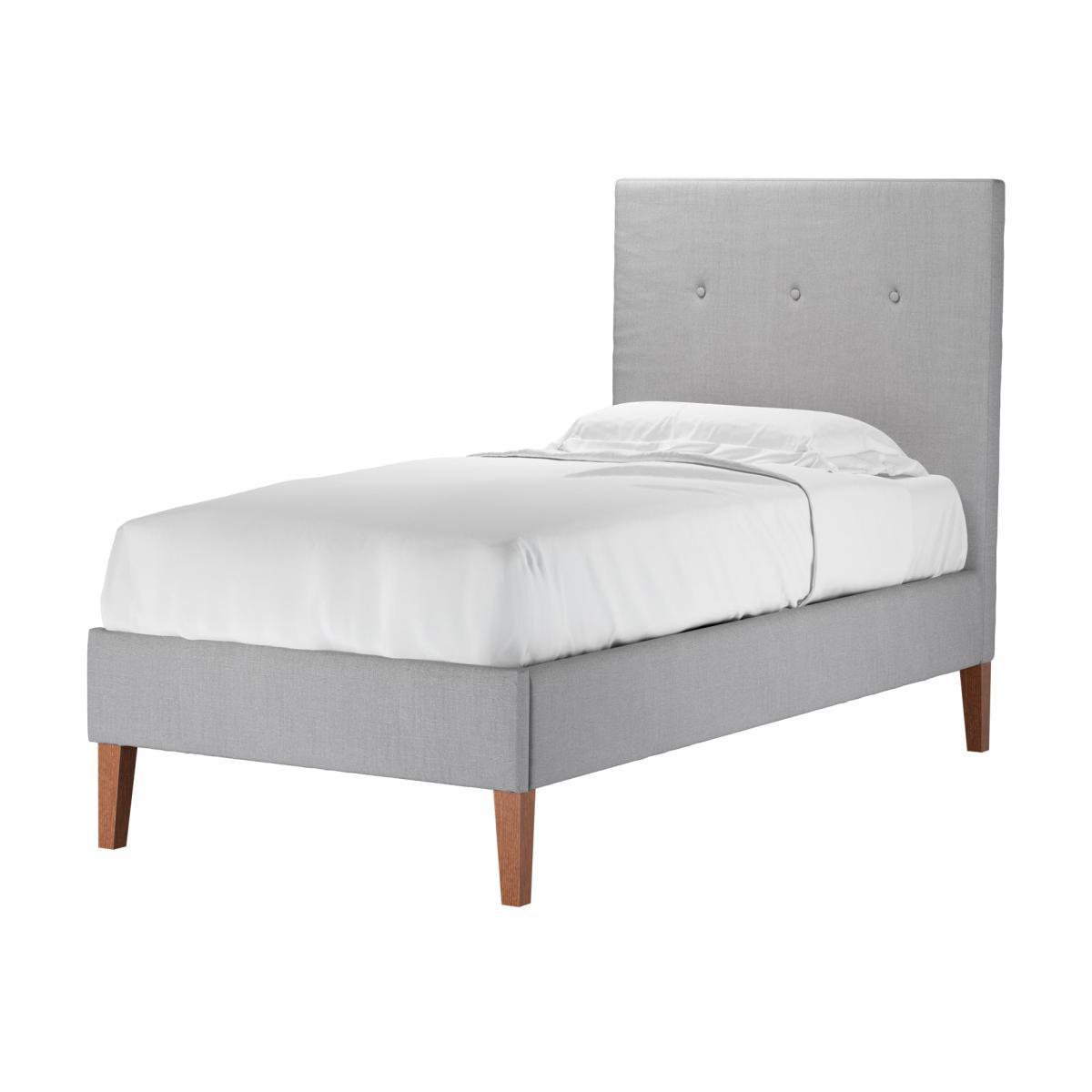Avery 130cm Single Bed in Cobble Brushed Linen Cotton - sofa.com – image 1
