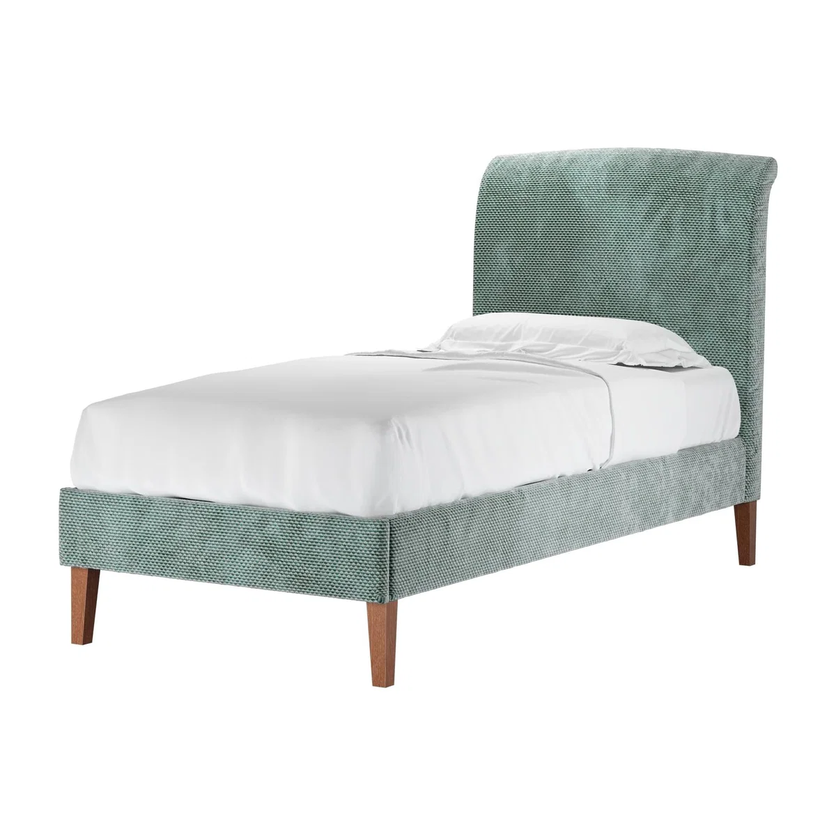 Thea Single Bed in Peppermint Bubble Velvet - sofa.com – image 1