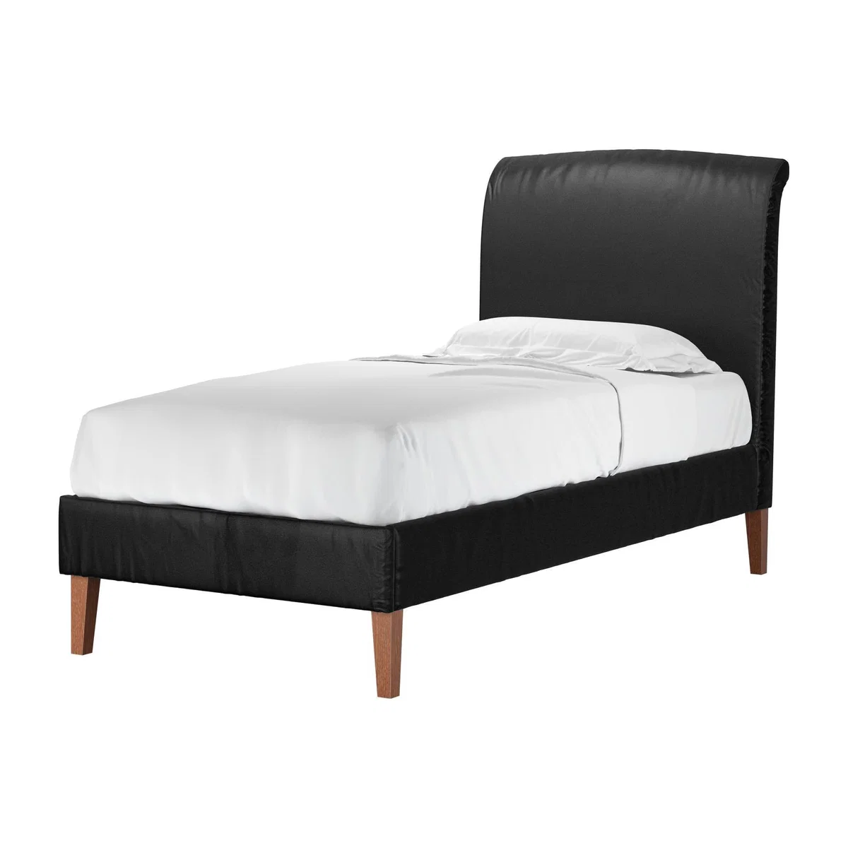 Thea Single Bed in Smoke Soft Leather - sofa.com – image 1