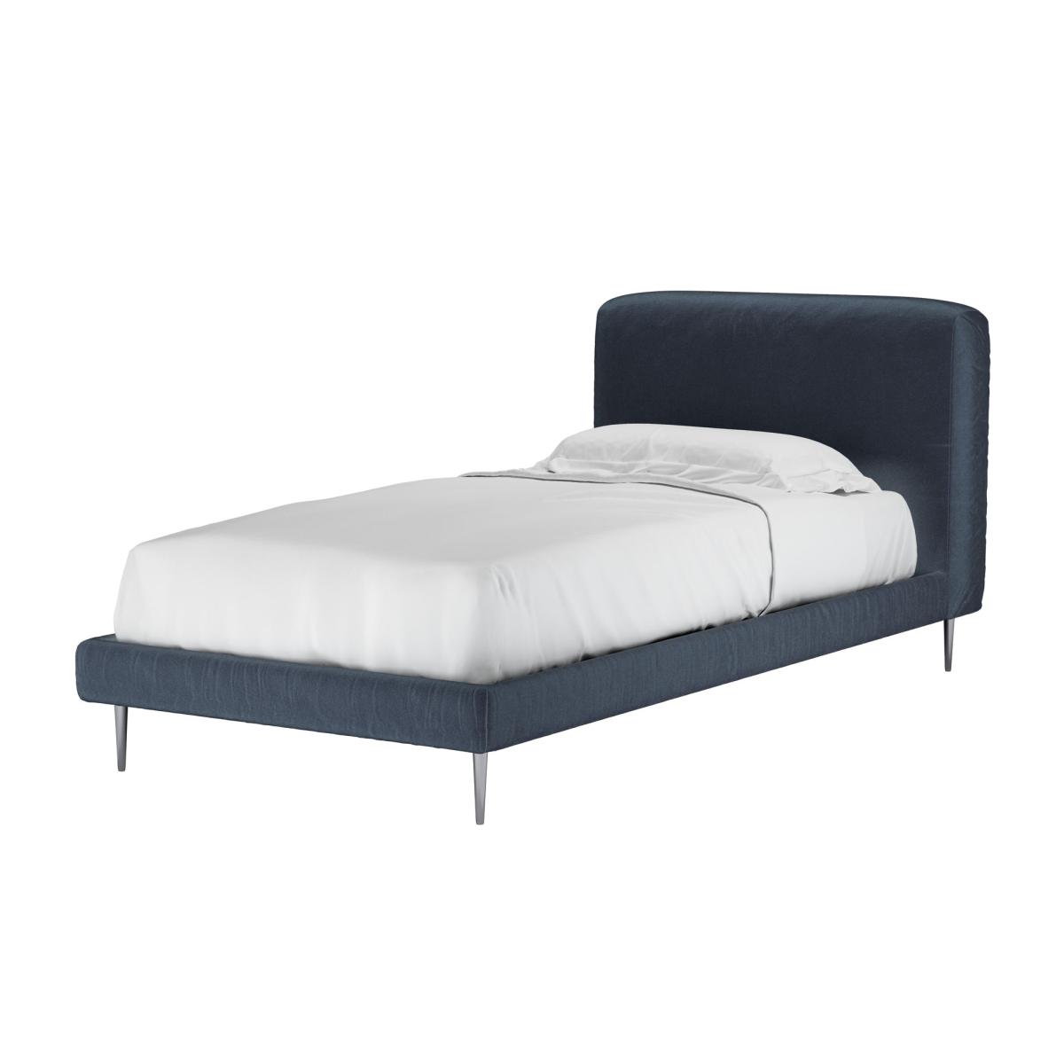 Lucy Single Bed in Skyfall Cotton Matt Velvet – image 1