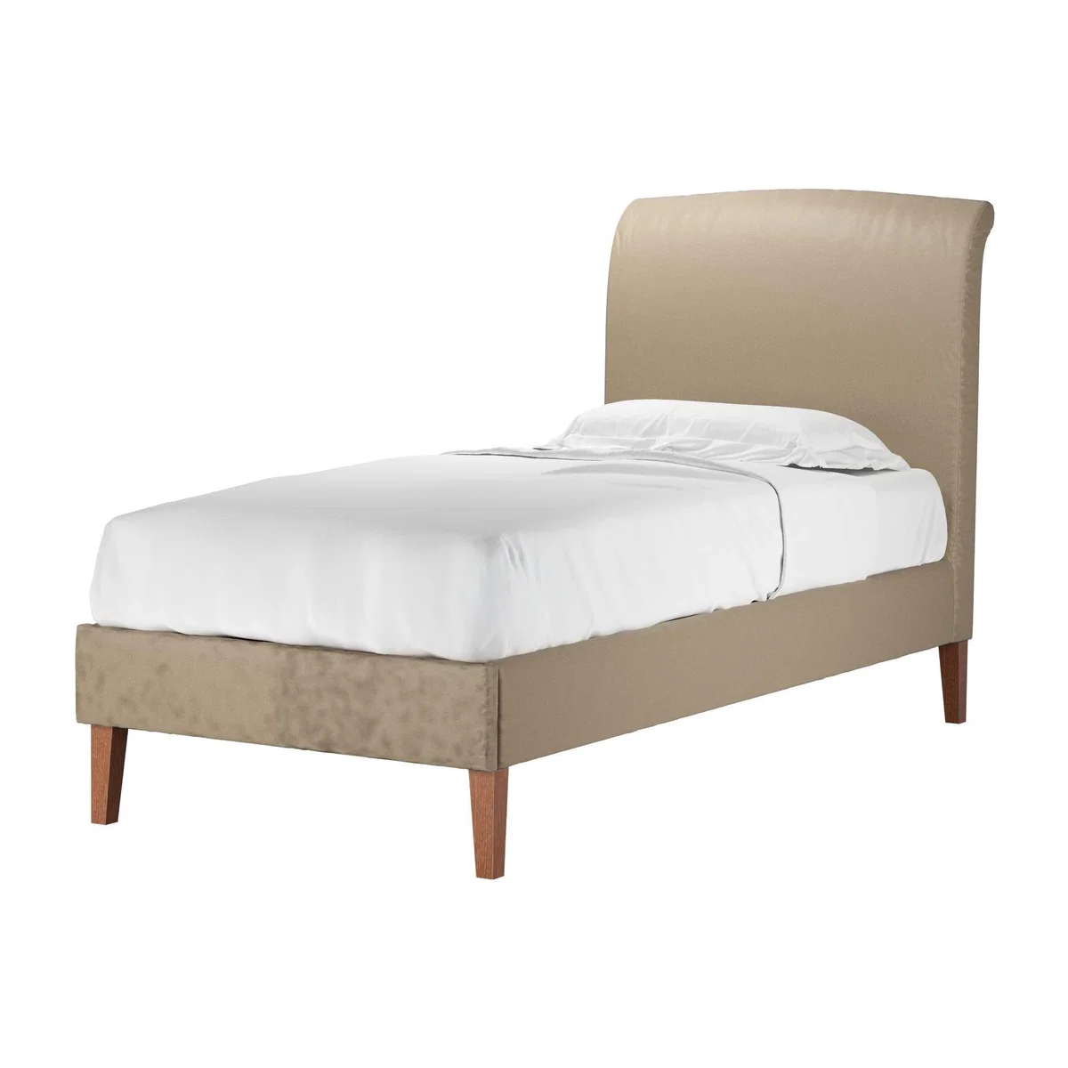 Thea Single Bed in Coconut Soft Leather - sofa.com – image 1
