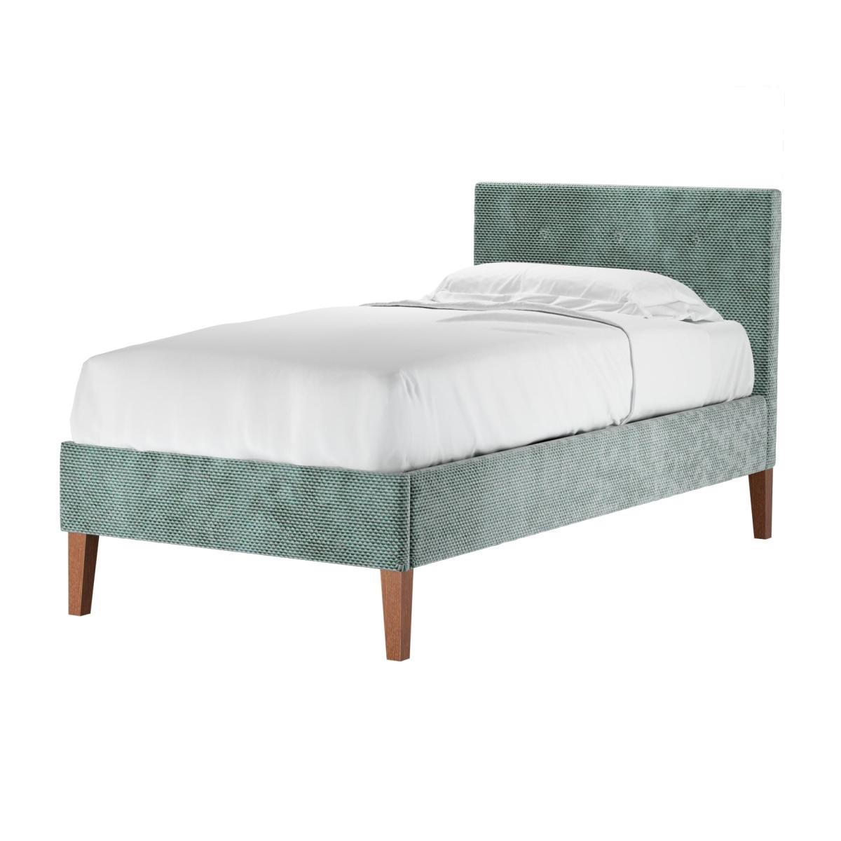 Avery 100cm Single Bed in Peppermint Bubble Velvet – image 1