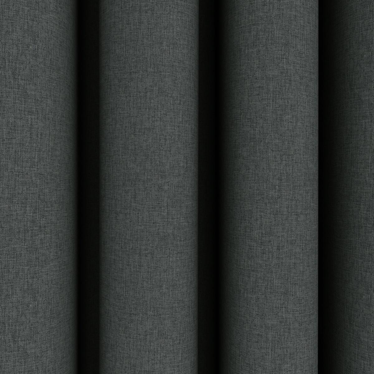 Berlin Charcoal Thermal Blackout Pencil Pleat Curtains Dark Grey – image 3