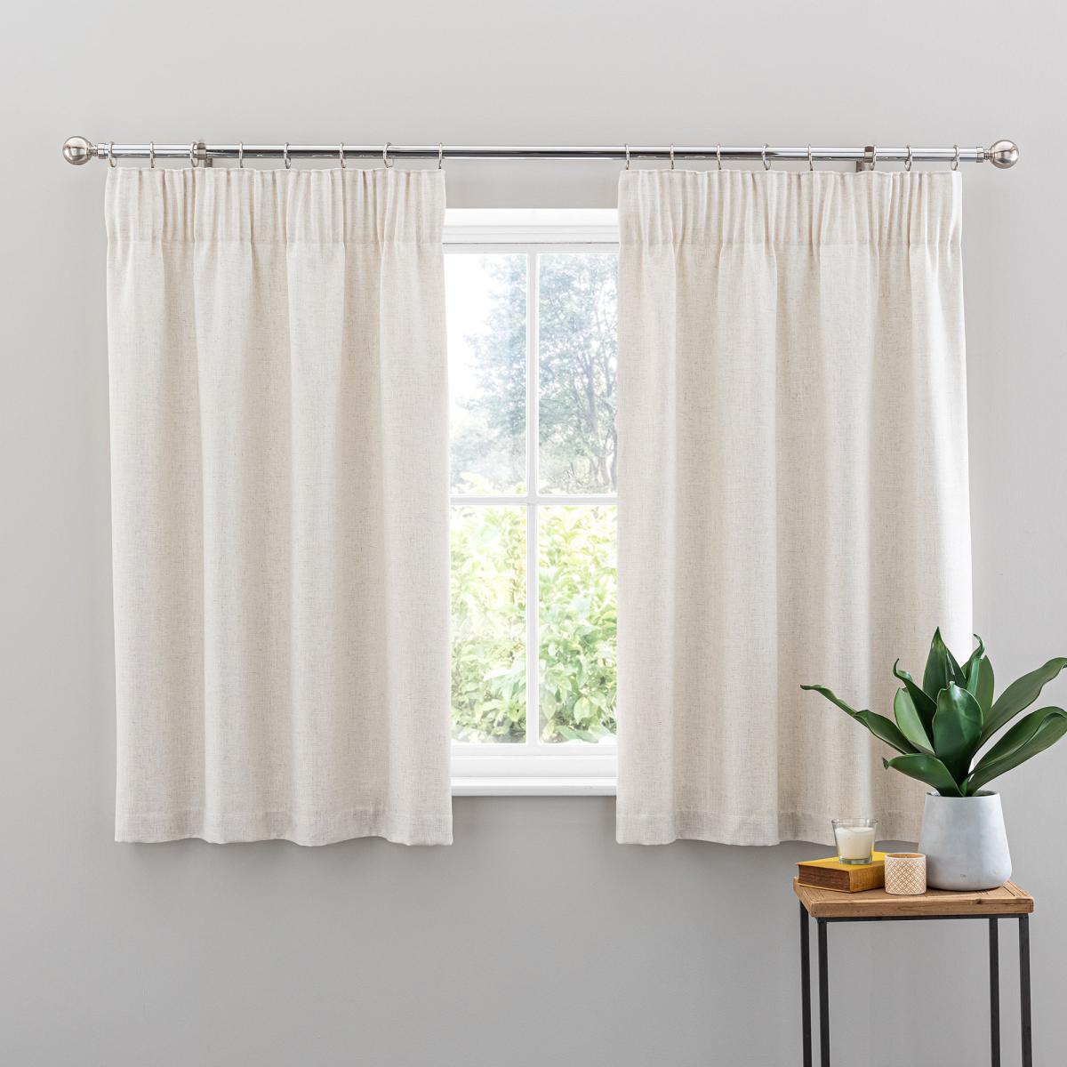 Sydney Ecru Pencil Pleat Curtains Ecru (Cream) – image 4