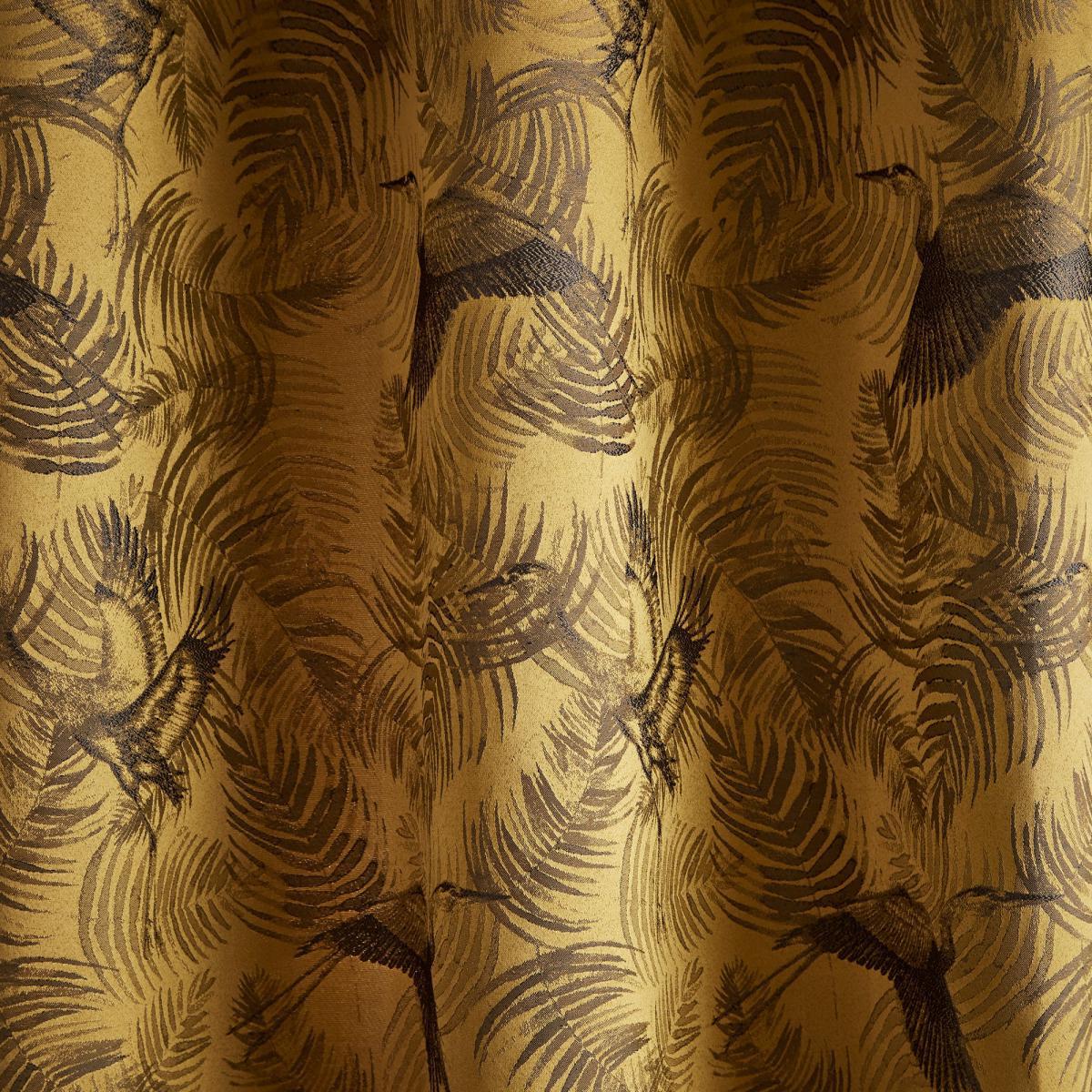 Crane Old Gold Pencil Pleat Curtains Old Gold – image 5