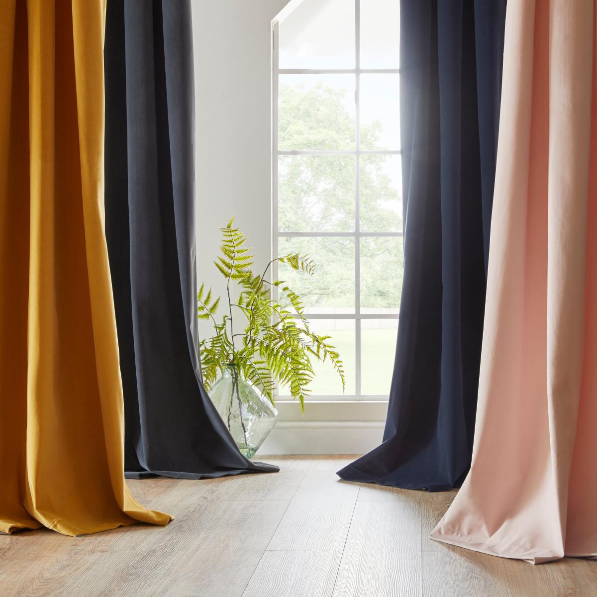 Phoenix Velour Graphite Thermal Pencil Pleat Curtains Graphite (Grey) – image 4