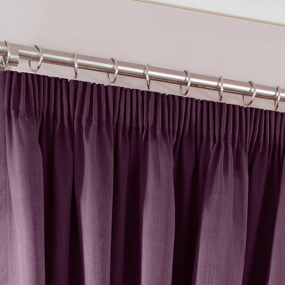 Solar Aubergine Blackout Pencil Pleat Curtains Purple – image 4