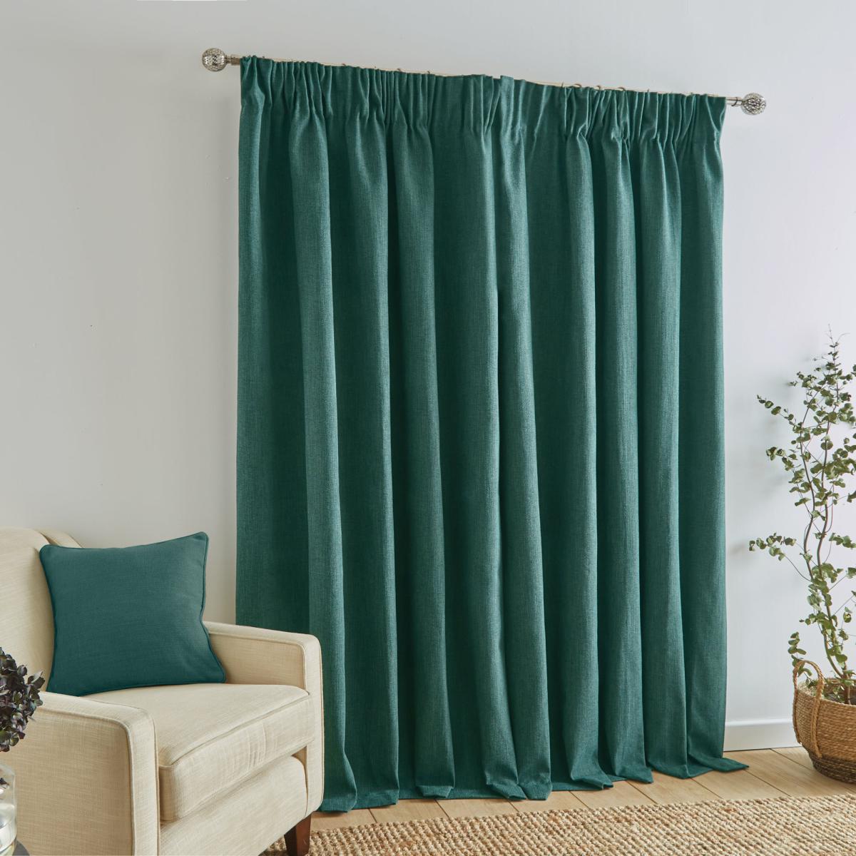 Wynter Jade Thermal Pencil Pleat Curtains Jade – image 3
