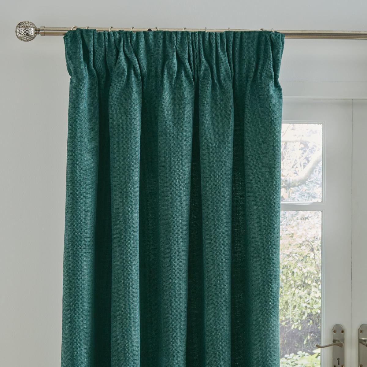 Wynter Jade Thermal Pencil Pleat Curtains Jade – image 1