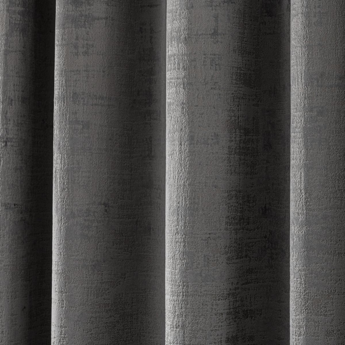 Ruben Grey Velour Pencil Pleat Curtains Grey – image 5