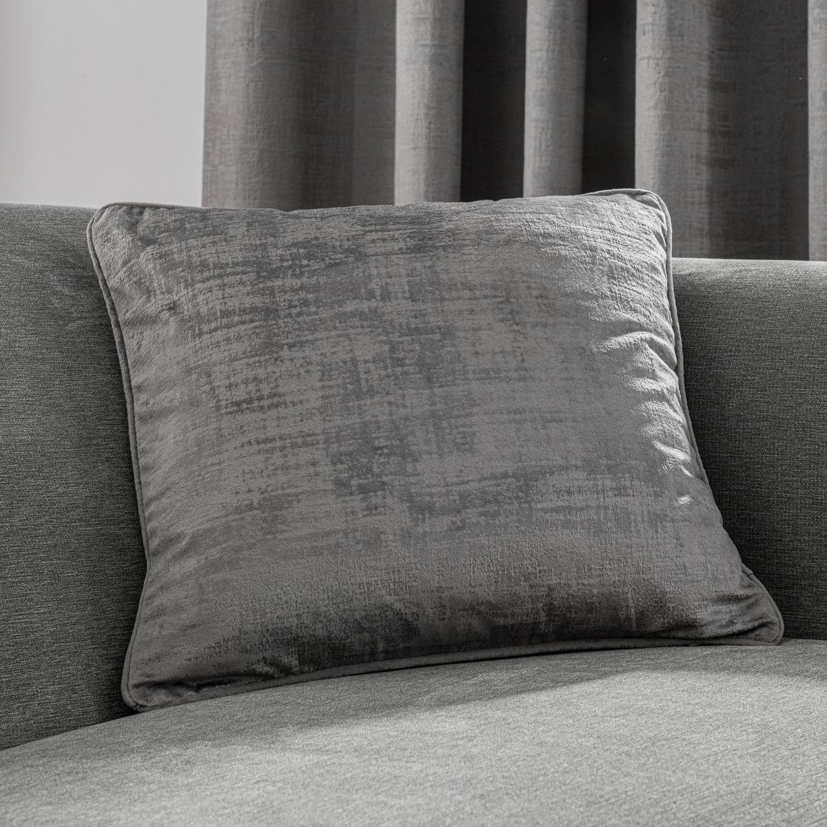 Ruben Grey Velour Pencil Pleat Curtains Grey – image 6