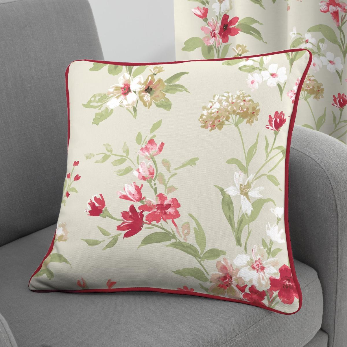 Fusion Jeannie Red Pencil Pleat Curtains Red – image 4