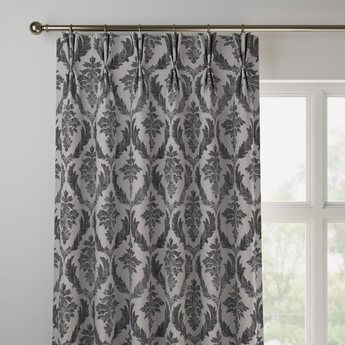 Isla Made to Measure Curtains Isla Jacquard Ash Grey – image 2
