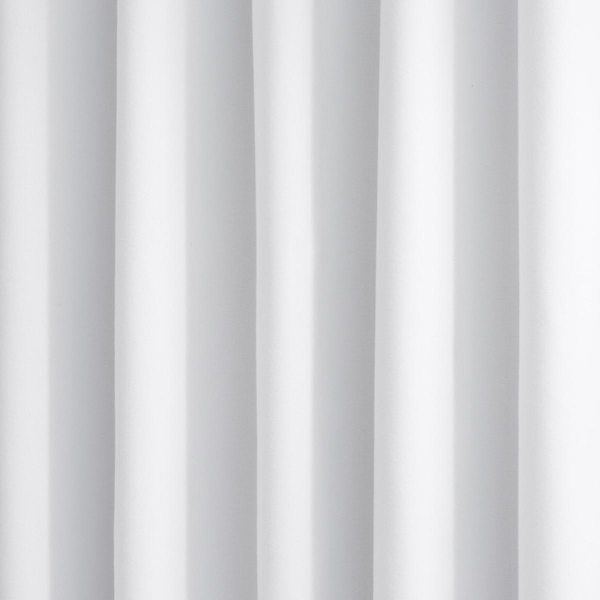 Luna Brushed White Blackout Eyelet Door Curtain White – image 3