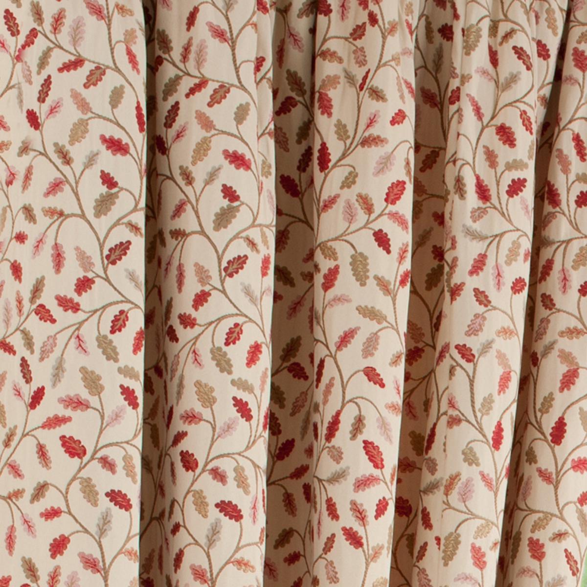 Heritage Glava Terracotta Pencil Pleat Curtains Orange and Brown – image 3