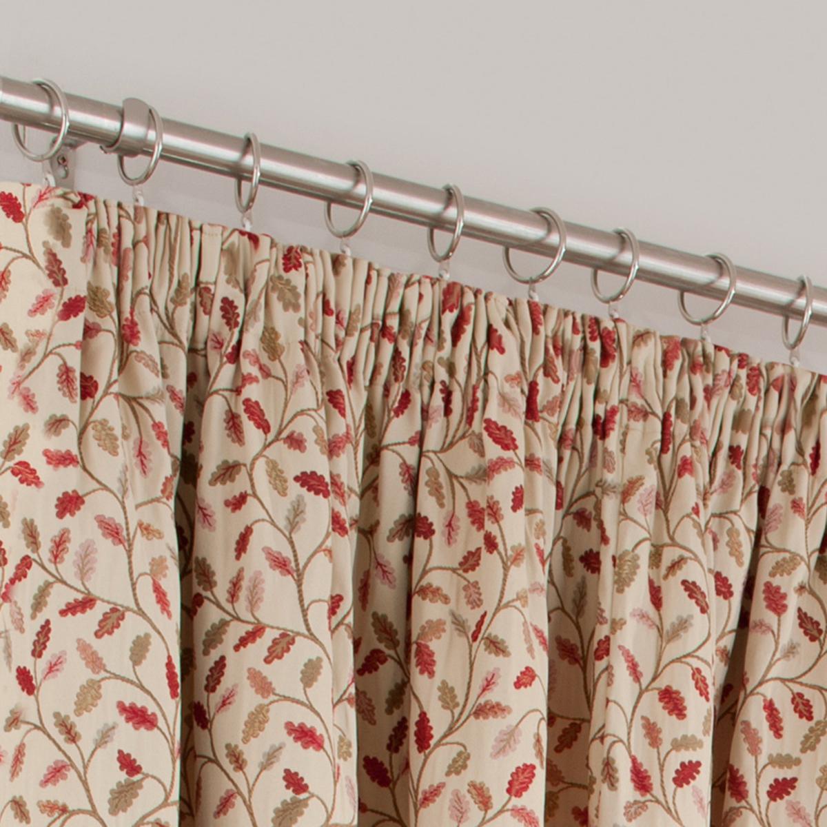 Heritage Glava Terracotta Pencil Pleat Curtains Orange and Brown – image 4