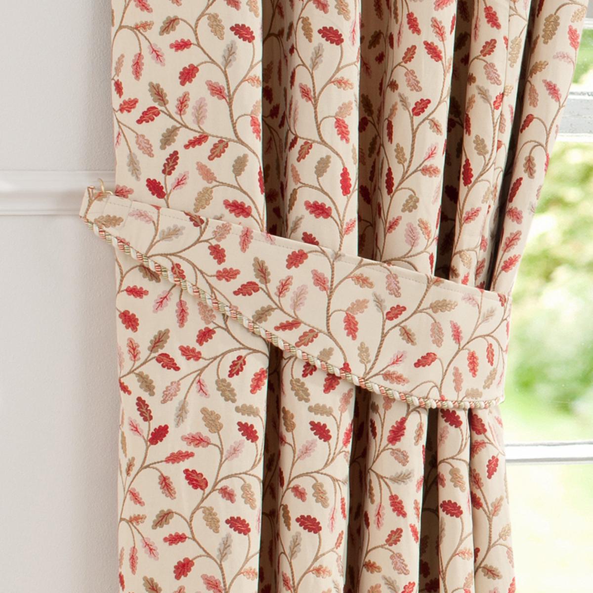 Heritage Glava Terracotta Pencil Pleat Curtains Orange and Brown – image 5