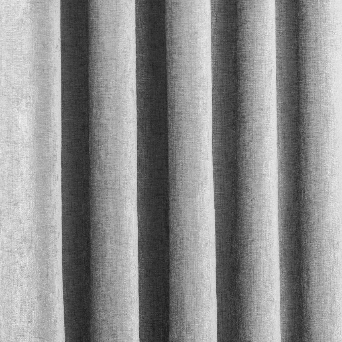 Chenille Silver Thermal Pencil Pleat Door Curtain Silver – image 2