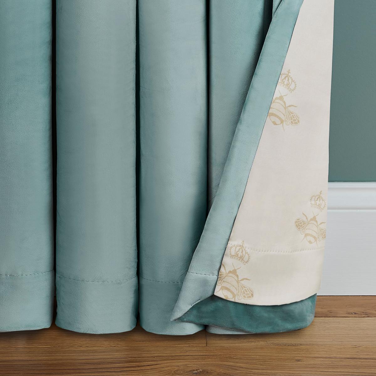 Dorma Burford Blackout Pencil Pleat Curtains Seafoam (Blue) – image 2