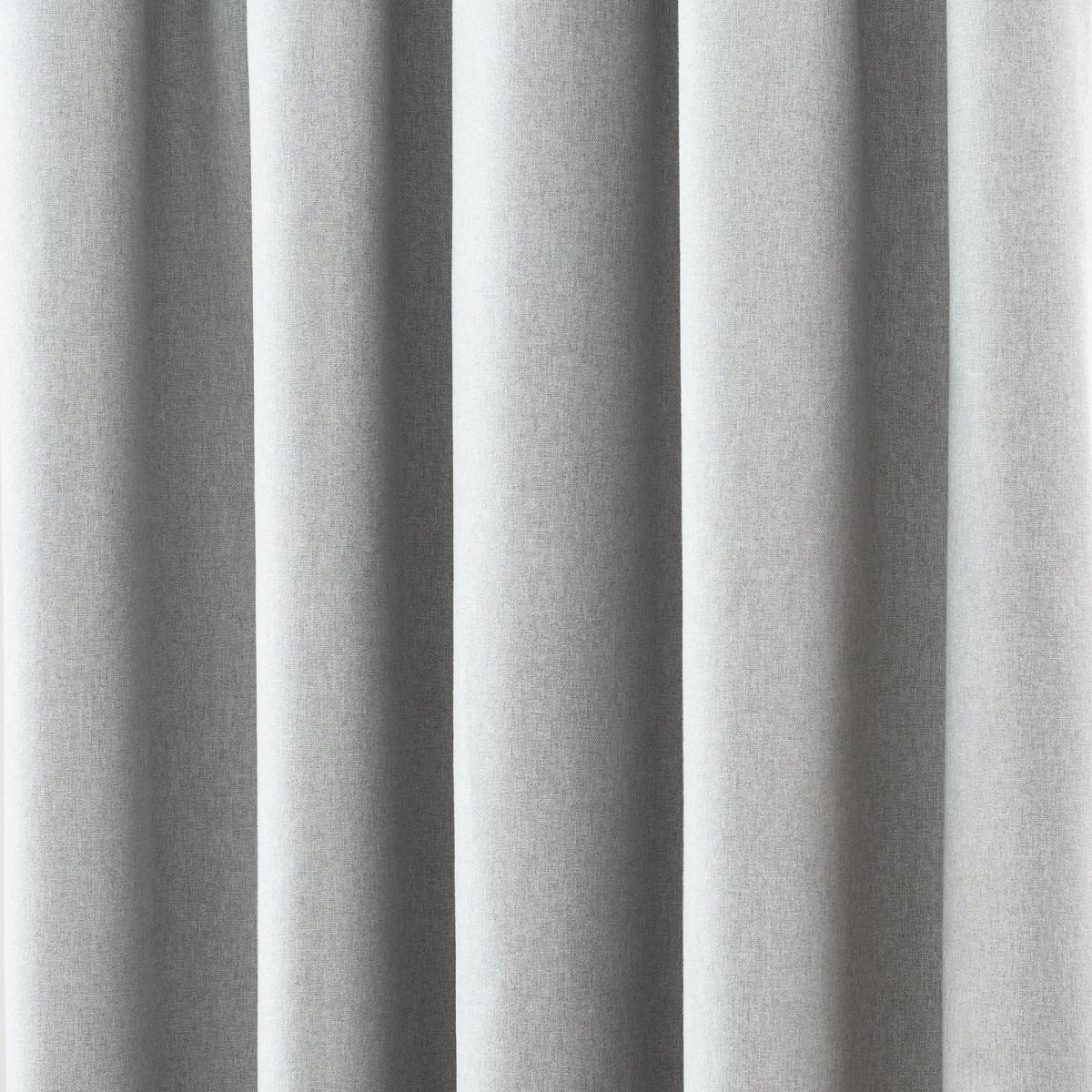 Luna Brushed Dove Grey Blackout Pencil Pleat Curtains Grey – image 4