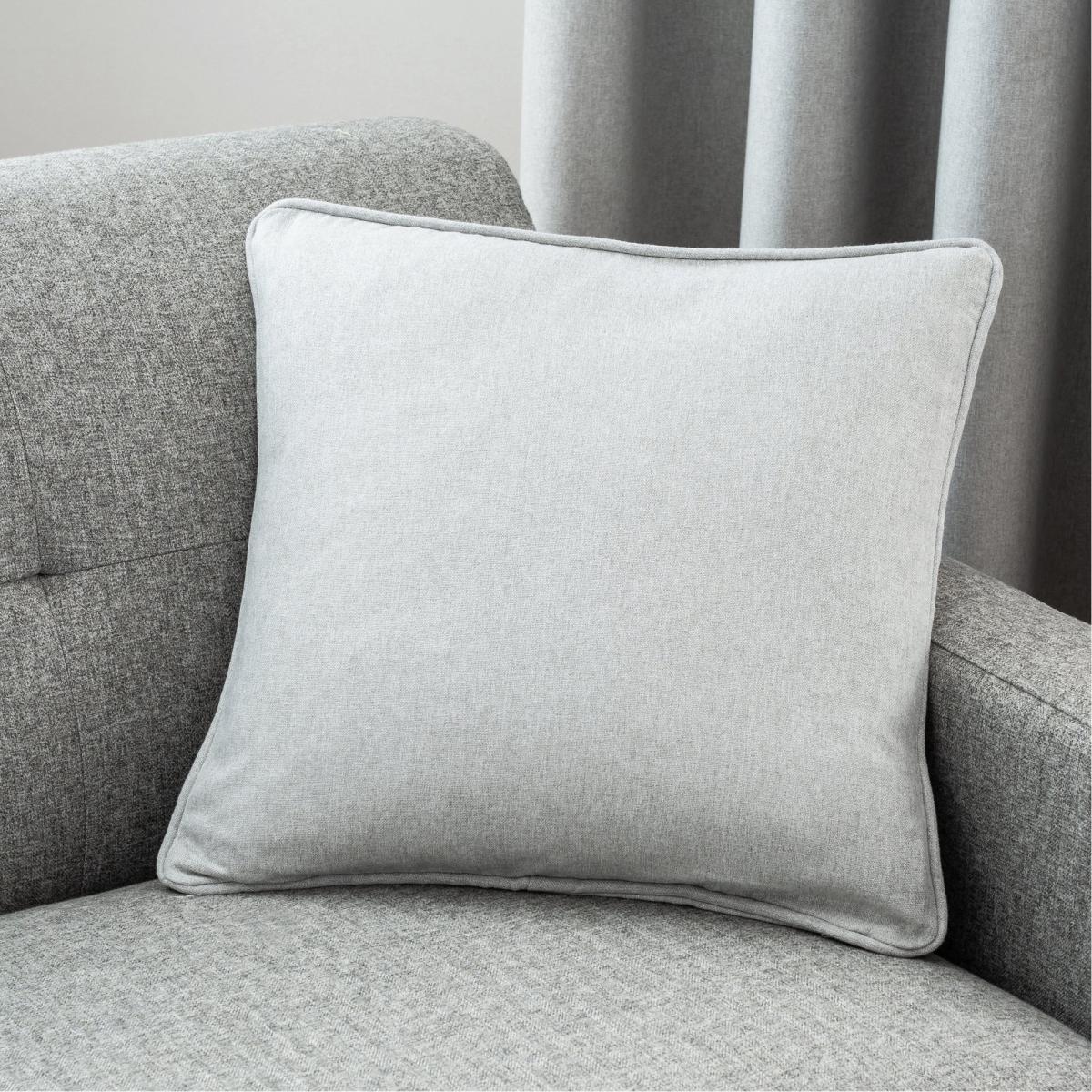 Luna Brushed Dove Grey Blackout Pencil Pleat Curtains Grey – image 6