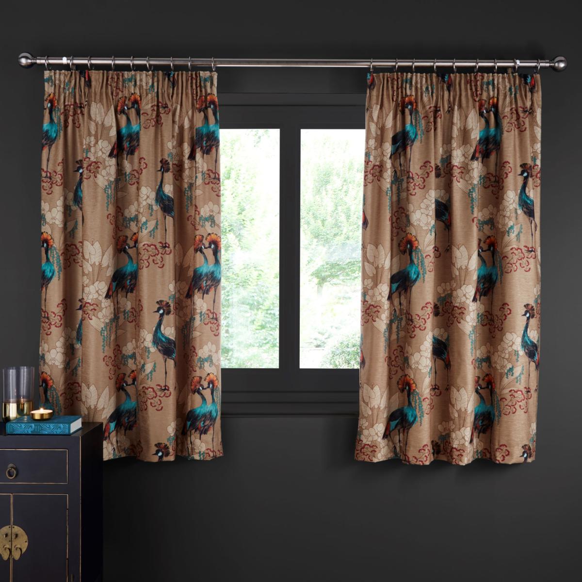 Mariba Gold Pencil Pleat Curtains Gold – image 5