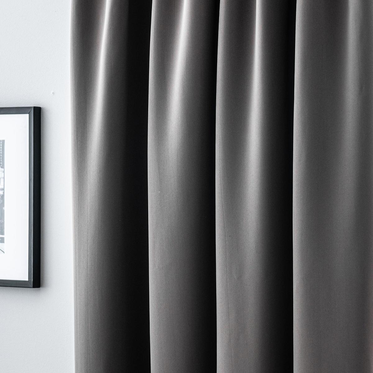 Hotel Grey Sound Reducing Pencil Pleat Curtains Grey – image 5