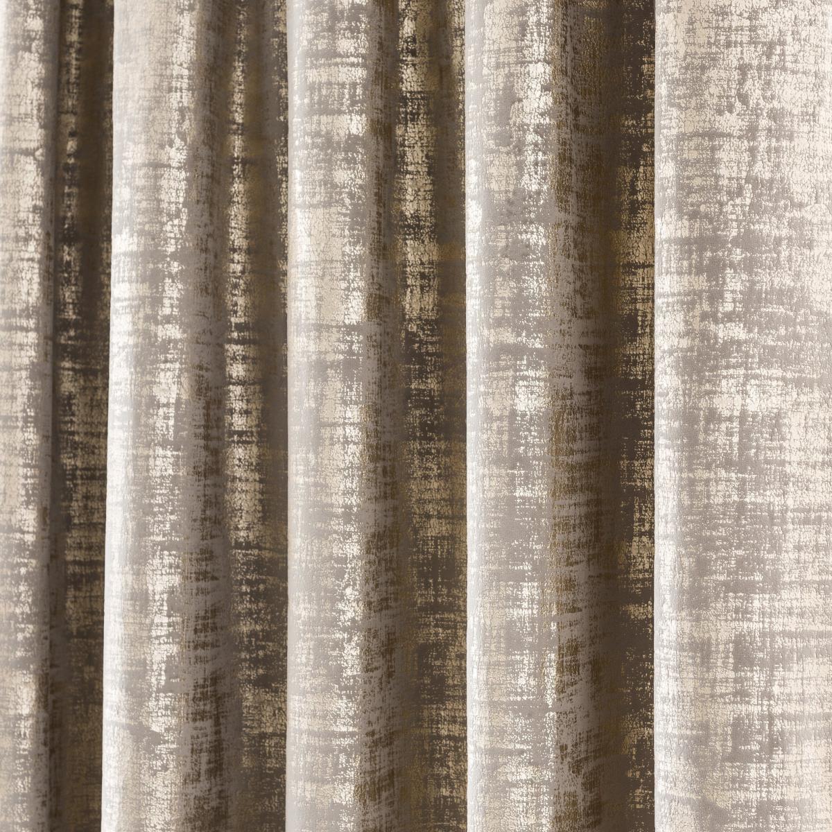 Romano Gold Velour Pencil Pleat Curtains Gold – image 3