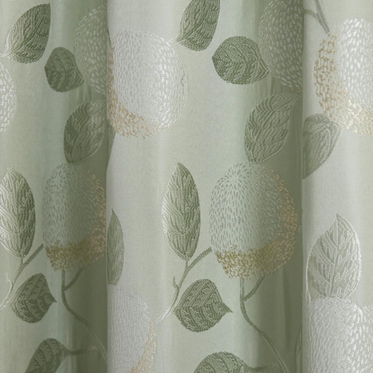 Curtina Bramford Jacquard Green Pencil Pleat Curtains Green – image 3